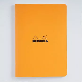 【Rhodia】Classic_A5側翻筆記本(橫線/白內頁)(橘)