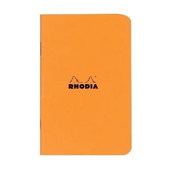 【Rhodia】Classic_A7側翻筆記本(方眼/白內頁)(橘)