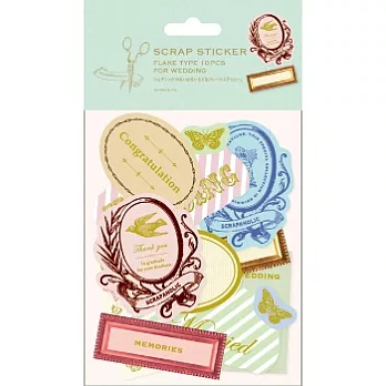 【MARK’S】SCRAPAHOLIC 婚禮主題貼紙包(10入)