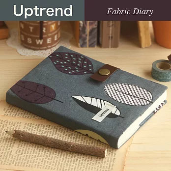 Uptrend Fabric Diary 布手帳The Last Leaf(紫灰)