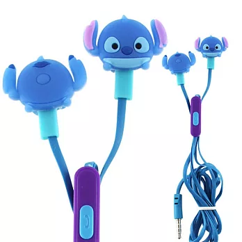 【Disney】TSUM TSUM 可愛造型入耳式線控耳機史迪奇