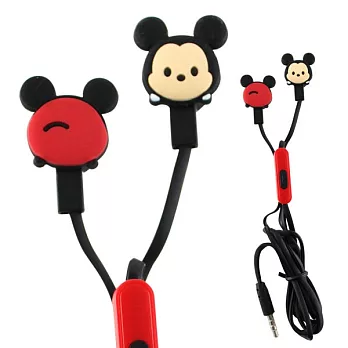 【Disney】TSUM TSUM 可愛造型入耳式線控耳機米奇