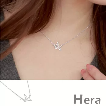 【Hera】赫拉 925純銀祈願千紙鶴鎖骨項鍊/短項鍊