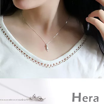 【Hera】赫拉 925純銀磨砂立體小貓咪喵星人短項鍊/鎖骨鍊(銀色)