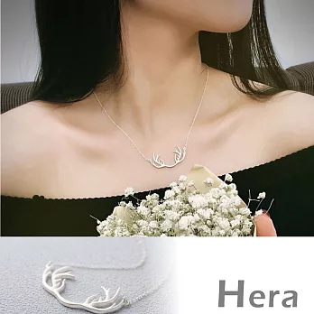 【Hera】赫拉 925純銀麋鹿角短項鍊/鎖骨鍊(銀色)