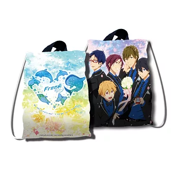 Free!ES-大束口背袋-粉色愛心