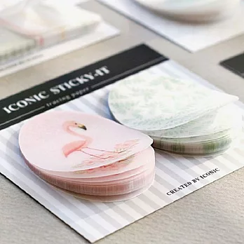 ICONIC 美好時光霧面透明便利貼-紅鶴