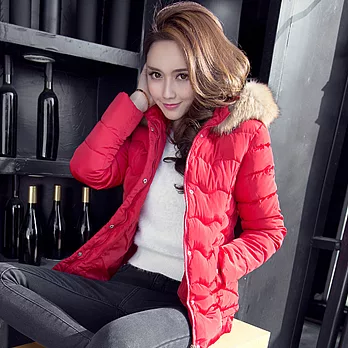 【模兒空間AMOR SPACE】S5240 歐風輕暖纖體鋪棉外套(共2色)M紅