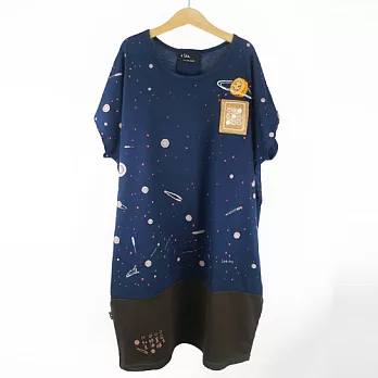 :Urb.【紅豆餅】口袋洋裝款FREE深藍