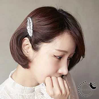 Lucita 韓國設計新品 紅藕香殘知秋髮夾_銀