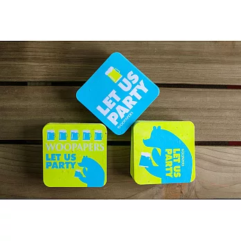 WOOPAPERS 啤酒熊種子紙杯墊 - 夏日清涼版