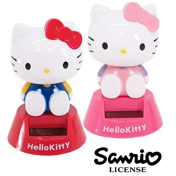 【日本進口三麗鷗正版】Hello Kitty 太陽能公仔-紅色