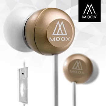 澳洲穆克斯 MOOX M3iG 入耳式線控耳機-金色金色