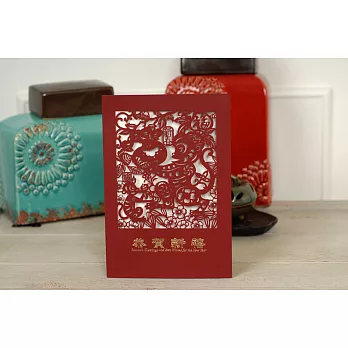 民俗大剪紙新年卡 DFZ-01