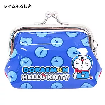 《零錢包》哆啦A夢X凱蒂貓系列 時光布造型 -- 森本產業 出品