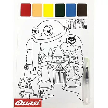 QuasiPaint With Water 著色趣 水筆彩繪/塗鴉 繪圖板 - CS2001 機器人款