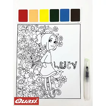 QuasiPaint With Water 著色趣 水筆彩繪/塗鴉 繪圖板 - CS2003 露西少女款