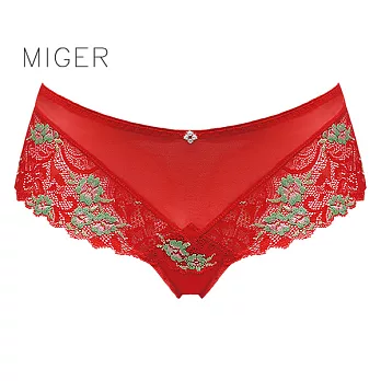 [MIGER密格內衣]魅惑性感蕾絲丁字褲-8602-台灣製-FREE紅色