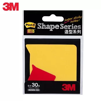 3M 利貼狠黏造型便條紙-方型對話框左 625S-10( 六入)
