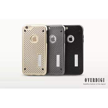 OVERDIGI iPhone6(S) Plus 5.5" 可立式全包覆雙料防摔保護殼雅緻金