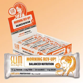 【Slim Secrets】澳洲原裝-拿鐵咖啡巧克力燕麥棒(12入/盒)