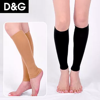 D&G 專業塑小腿襪 400丹尼萊卡+棉(單品)黑色