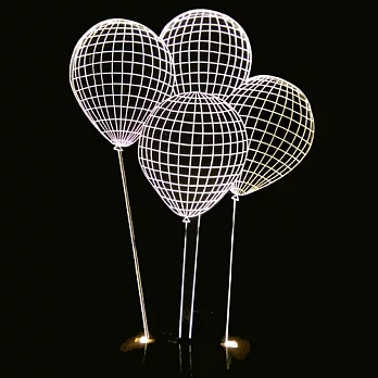 LED立體3D造型小夜燈 15段變色燈氣球’