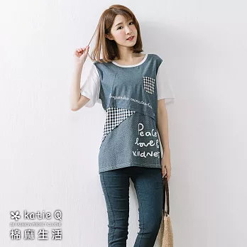 【慢。生活】休閒層次棉麻上衣(2色)-F FREE白