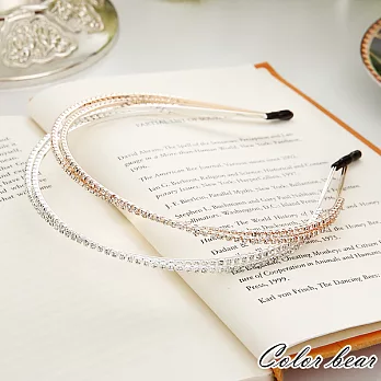 【卡樂熊正韓空運】星光閃耀雙層水鑽髮箍-銀色