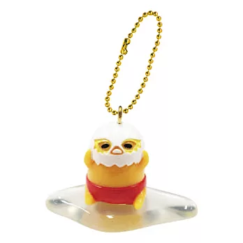 《Sanrio》蛋黃哥裝扮晶瑩塑膠立體造型吊鍊(蒙面摔角手)