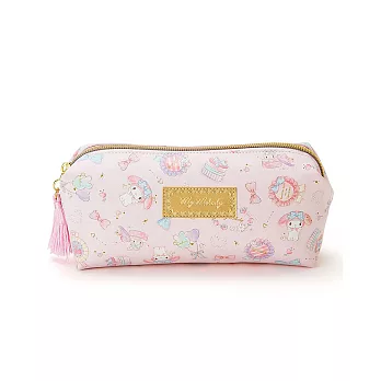 《Sanrio》美樂蒂大容量PU皮革筆袋(緞帶)