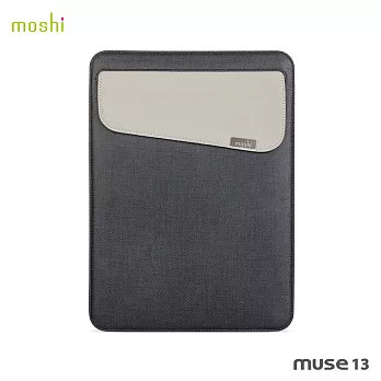 Moshi Muse 13 防傾倒皮革內袋皮革黑