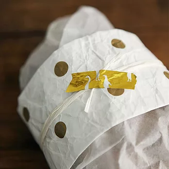 Dailylike 單捲紙膠帶48 小白鵝(金)