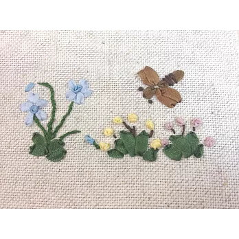 【Crystal Rose緞帶專賣店】Petals緞帶刺繡 DIY手做材料包-蜻蜓與花