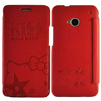 Aztec 凱蒂貓 Sony Xperia Z1 側掀式皮套-高調紅