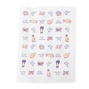 【Afternoon Tea】慵懶貓咪蚊帳吸水布 粉紅色