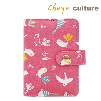 珠友 花布戀單格名片本/拍立得隨身本/12入A粉