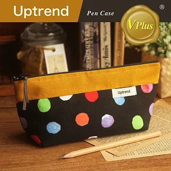 Uptrend/V-plus‧飛吧!夢 寬底筆袋(月芽黑)