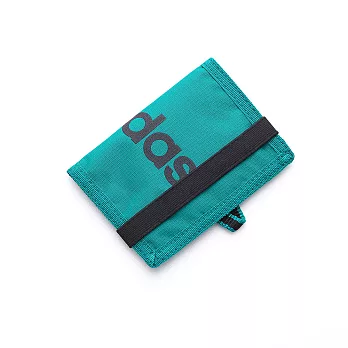 ADIDAS 繽紛運動束帶兩折短夾 綠色