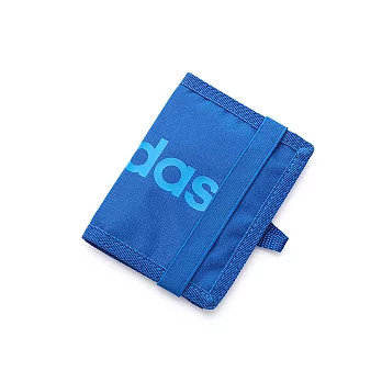 ADIDAS 繽紛運動束帶兩折短夾 藍色
