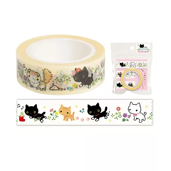 San-X 小襪貓禮品包裝彩色紙膠帶。英國花園系列