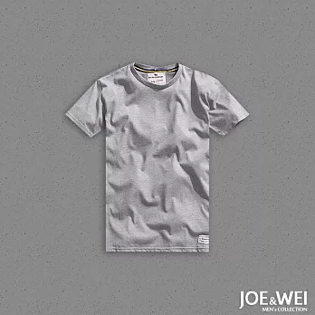 【JOE & WEI】高磅水洗棉素色短TEE(4色)-M-XL M灰
