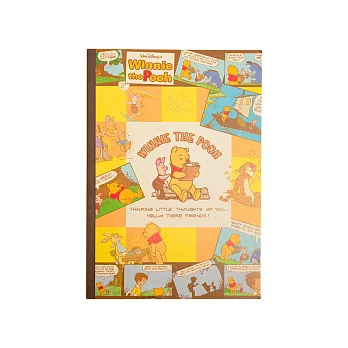 《sun-star》小熊維尼B5膠裝筆記本(手繪漫畫)