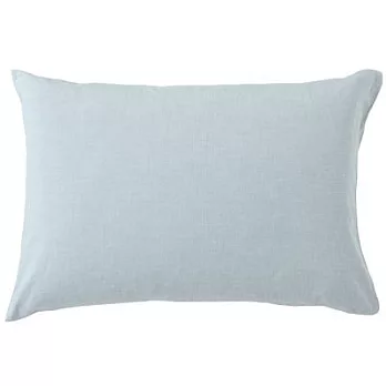 [MUJI無印良品]有機棉柔舒水洗棉枕套/100/藍色