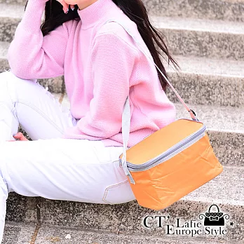 【CT Lafie】郊遊保溫袋 鋁箔保溫保冰-可背帶橘色