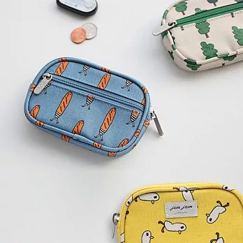 Livework JAM JAM森之旅防潑水票卡零錢包-法式麵包