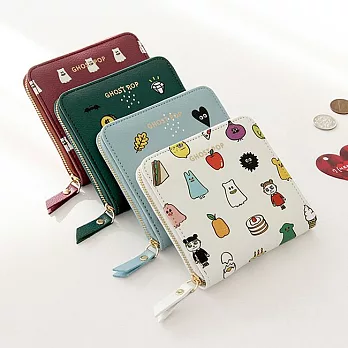 GMZ 頑皮鬼歡樂拉鍊短夾(S)V2-象牙白