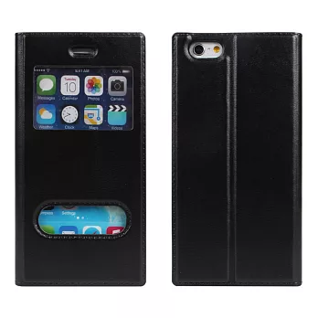 【BIEN】iPhone 6 Plus/6s Plus 來電顯示隱磁可立皮套(黑)