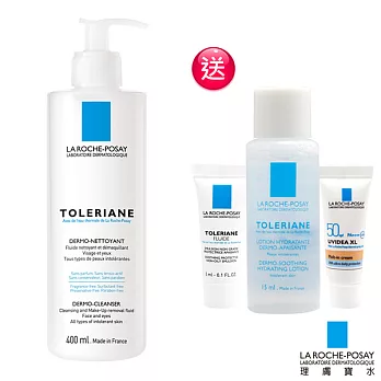 【理膚寶水】多容安清潔卸妝乳液400ml(全日補水保濕組)