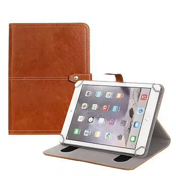 BANSKEY 7-8吋平板通用瘋馬紋側翻皮套(咖啡)咖啡